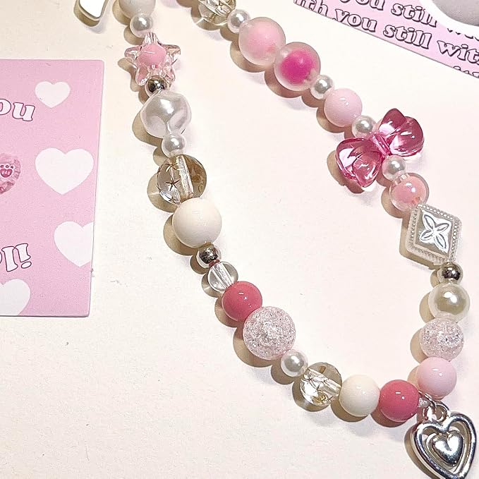 Beaded Camera Wrist Strap Cute Digital Camera Charm Lanyard, Phone Wristlet Charms, Phone Chain for Camera - Image 5