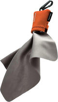 SPUDZ Ultra Microfiber Lens Cleaner with Closeable Bottom – Clip-On Pouch, Washable – for Binoculars, Scopes, Glasses, Screens | Ultra Blaze Orange, 6 x 6 Inch by SPUDZ