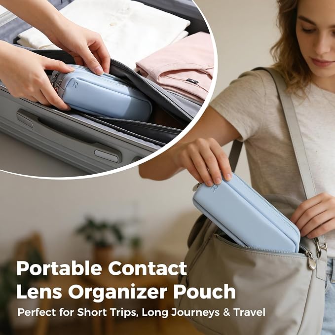 Daily Contact Lens Organizer Case – Waterproof Contact Lens Case for Travel or Home, Portable Contact Case with Clearly Labeled R & L for Disposable Lenses, Holds Up to 60 Disposable Lenses - Image 7