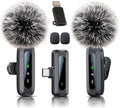 Wireless Mini Microphone for iPhone 15/16/17, iPad, Android, Wireless Lavalier Microphone with Noise Reduction, Portable USB C Lapel Mic for Video Recording, Vlog, Tiktok, YouTube by Unknown