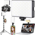 91 LED Portable Charger Selfie Light Video Conference Lighting | Clip & Camera Tripod Adapter, Rechargeable 2000mAh, CRI 96+, 4 Light Modes, For Phone iPhone Webcam Laptop Makeup by Unknown