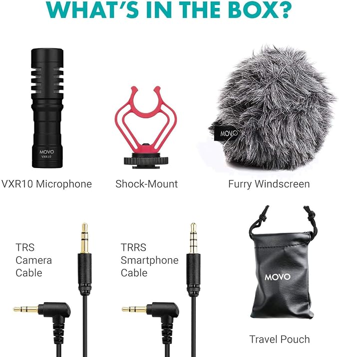 Movo VXR10 Universal Shotgun Mic for Camera | Camera Microphone for DSLR, iPhone, Android - Directional Shotgun Mic for Canon, Nikon, Sony - Vlogging & Video - Image 2