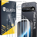 letosan 3 Pack for Google Pixel 11 Pro XL Screen Protector Tempered Glass + 3 Pack Camera Lens Protector, Military Grade Shatterproof, 9H Hardness, Fingerprint Unlock,Case Friendly 6.8 Inch by letosan