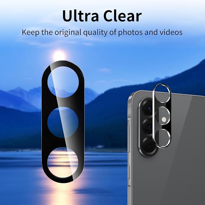 Dengduoduo 3 Pack Camera Lens Protector for Samsung Galaxy A17, Tempered Glass Camera Protector Back Lens Cover, Ultra HD, 9H Hardness, Anti-Scratch, Case Friendly[No Affect on Night Shots] - Image 3