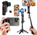 Magnetic Tripod for iPhone with Light, Mini Selfie Stick with Ligt | Pocket Size Selfie Stick with Wireless Remote Control & 2 Fill Light for Photograph, Vlogging Compatible with iPhone/Android by Heliora