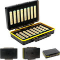 JJC 16 Slot AAA Battery Case, Shockproof & Water-Resistant Storage Box Holder Organizer Container with Molded EVA Interior and Ergonomic Locking System, Sturdy & Durable by JJC