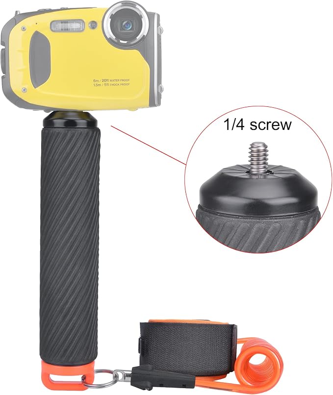 Action Camera Non-Slip Handler Floating Hand Grip Holder Mount | Steel-cored Safety Wrist Strap for GoPro DJI Insta360 Olympus Akaso Underwater Diving Surfing Snorkeling Rafting Kayaking - Image 2