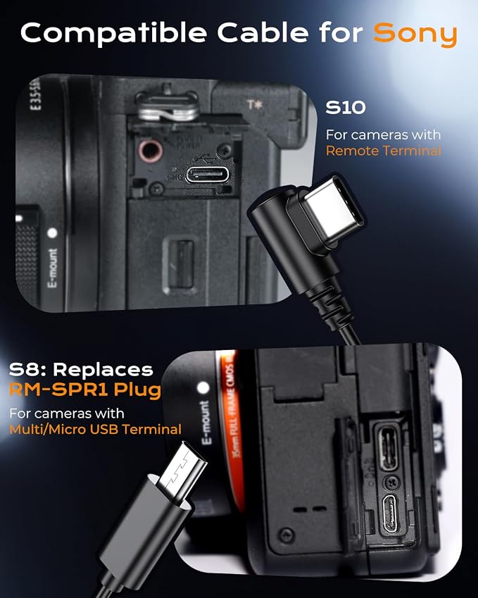 for Sony Camera Rechargeable Remote Shutter Release Wireless Remote Control | for Sony A6400/A6700/A6100/A7 IV/A7 III/ZV-1/ZV-E10II/FX3/FX30/FX2/RX100 VII/A7 V/A1 II/A7C II/ZV-E1, No Disposable Batteries - Image 5