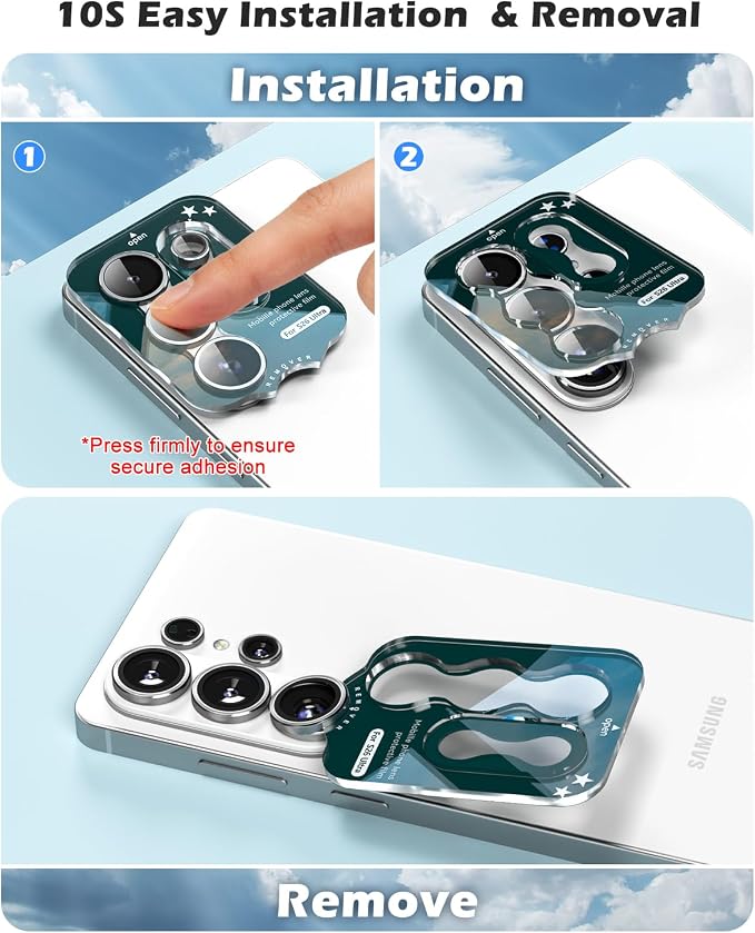 CloudValley for Samsung Galaxy S26 Ultra Camera Lens Protector | 9H Tempered Glass + Aluminum Alloy Lens Protective Ring Ultra-HD Individual Lens Cover,Silver - Image 7