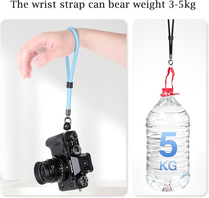 VOVMOEYA Camera Wrist Strap Rope,Camera Hand Strap Compatible with Fujifilm Canon Sony DSLR Camera - Blue - Image 3