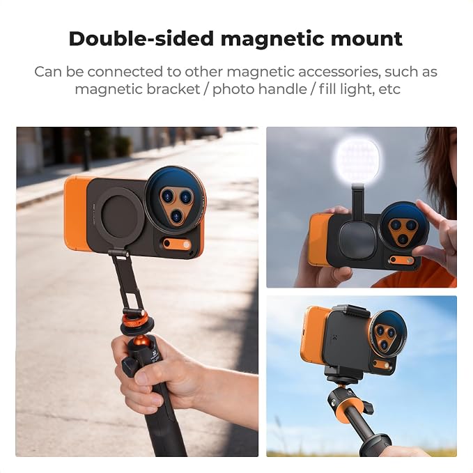 K&F CONCEPT Lens Filter Mount Adapter with 58mm CPL Filter | CPL Filter, Double-Sided Magnetic, Compatible with iPhone 17 Pro and 58mm Threaded Filters, FA101 - Image 4