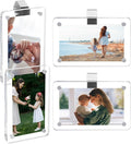 PIFOOG 4PCS Car Visor Picture Holder Gifts for Father Boyfriend Clip Photo Frame Acrylic Magnetic Personalized Memorial Family Dad Mother Couple Wallet Size Photos 3.2 × 4.7 inch by PIFOOG