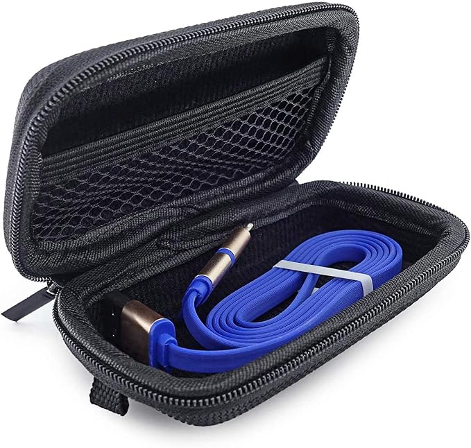 USB Flash Drive Case Bag, EVA Shockproof, Pressure Proof and Waterproof Hard Carrying Travel Case Bag for USB Cable, Earphones, Memory Cards, U Disk, Keys, Money - Black - Image 5