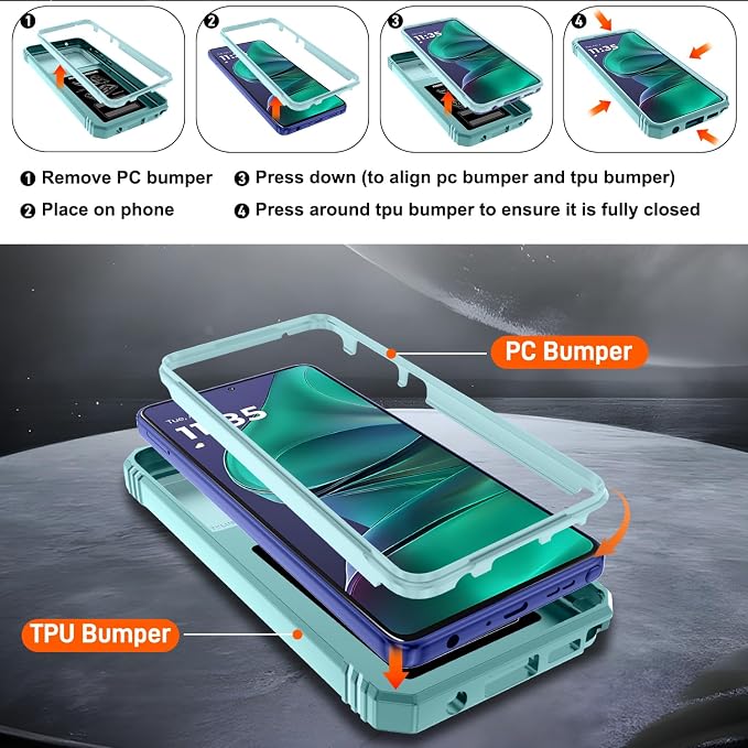 Gritup for Motorola Moto G Stylus 5G 2026 Case: G Stylus 5G 2025 Case with Screen Protector*2 [Magnetic Stand] [Slide Camera Cover] Shock Proof Military-Grade para G Stylus-5G-2025 Green - Image 3