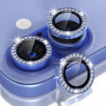 Choiche for iPhone 16/16 Plus Camera Lens Protector, Diamond-Ultramarine | Ultra HD, Bling 9H Tempered Glass Camera Cover Screen Protector Metal Individual Ring Accessories, 2-Lens, 6.1/6.7-inch by Choiche