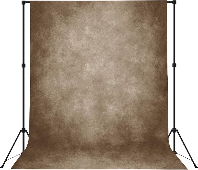 8x10ft Brown Professional Portrait Backdrop Abstract Textured Backdrops for Photography Vintage Headshot Background Brown Backdrop Curtains with Rod Pocket by Naykaly