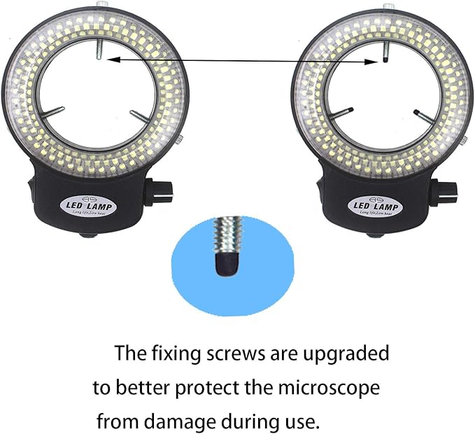 LED-144-ZK Black Adjustable 144 LED Ring Light Illuminator for Stereo Microscope (144 LED Ring Light) - Image 3