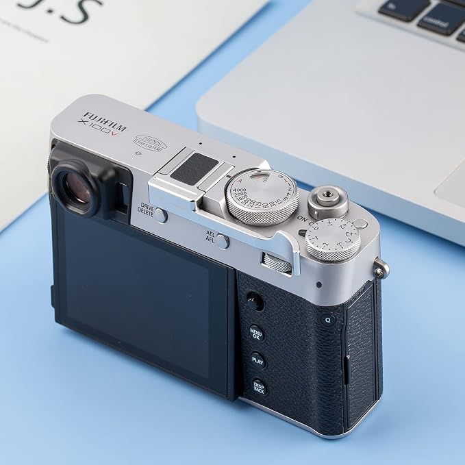X100VI Metal Thumb Up Grip for Fujifilm X100VI XE4 XE3 X100V X100F - Silver | Aluminum Alloy X-E4 X-E3 X100T Thumb Rest Support, with Silicone Pad, Not Affected The Use of Thumb Wheel - Image 9