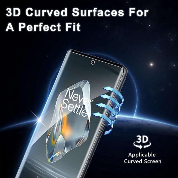 2+2 Pack for OnePlus 12R Screen Protector and Camera Protectors, Fingerprint Unlock, Anti-Scratch, Bubble-Free, Case Friendly, 9H Hardness Clear Glass Screen Protector for OnePlus 12R - Image 4