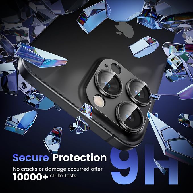 Tensea for iPhone 15 Pro Max/iPhone 15 Pro Camera Lens Protector | Metal Aluminum Alloy Tempered Glass Cover Camera Screen Protector Accessories, Case Friendly - Image 4