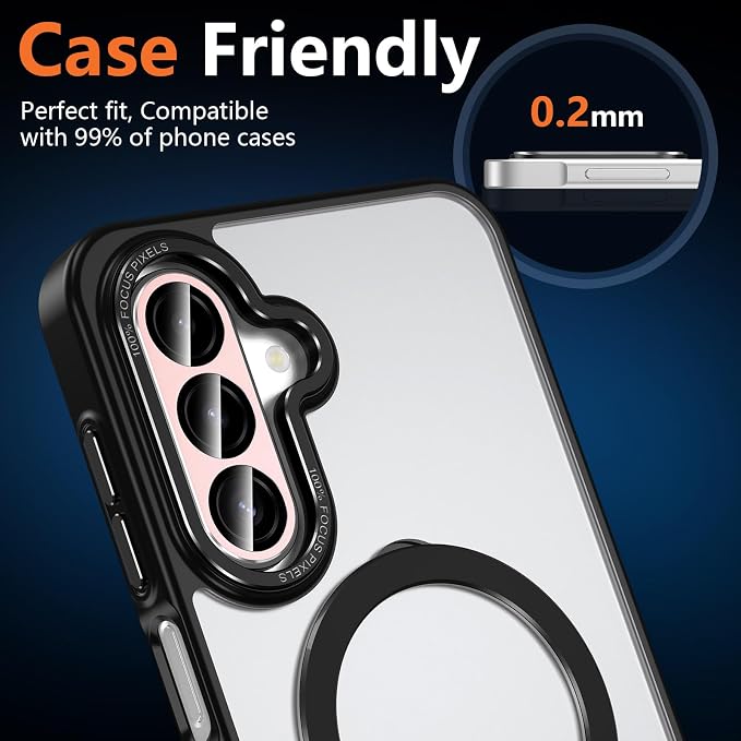 for Samsung Galaxy A17 Camera Lens Protector, Individual Metal Ring Tempered Glass Lens Cover, [Strong Adsorption] Scratch Resistant Ultra-Thin HD Clear Lens Cover, 1 Set-Pink - Image 7