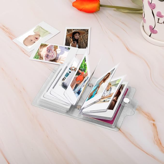 Ruibytree 2 Pack Small Photo Album 2x3 for Fujifilm Instax Mini, White | 72 Instant Photo Capacity, Portable Size, Acid-Free Pages, Snap Closure, Fits Polaroid 2x3 Prints, Carry Favorite Memories - Image 6