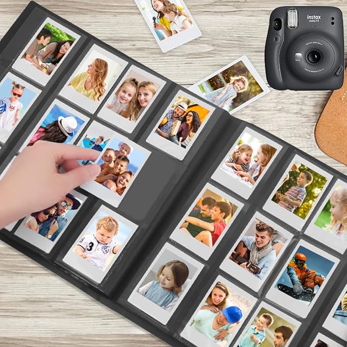 672 Pockets Photo Album For Instax Mini & Polaroid 2x3 Photos, Black | Large Capacity, Sturdy Pages, Elastic Band Closure, Keep Instant Photos Organized For Travel, Family Memories, Daily Storage. - Image 8