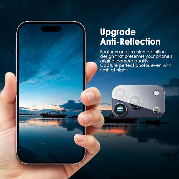 FanTEK Camera Lens Protector Compatible with iPhone 17 Pro, 9H Tempered Glass Camera Screen Cover, Ultra HD Clear Acrylic Full Coverage Guard, Case Friendly - Image 5
