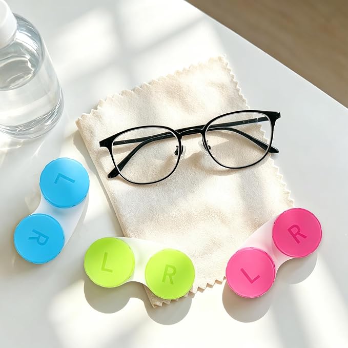 Aoutrow 32 Pack Contact Lens Case Box, Colorful Bulk Box Holder Container, Contact Lens Case Set,Portable, Travel-Friendly - Image 5