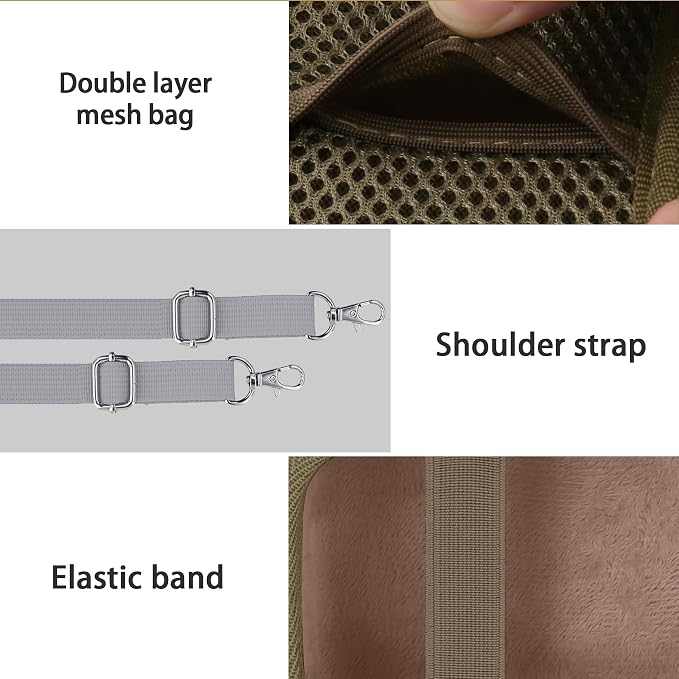 Camera Case for KODAK EKTAR H35/H35N/Snapic A1 Frame Film Camera | Protective Storage Box, Portable Carrying Box, Hard Protective Is Specifically Designed, Mesh Pocket, Brown Case - Image 4