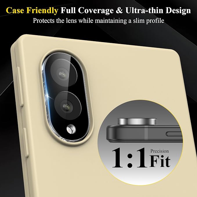4 Pack Camera Lens Screen Protector Compatible with Samsung Galaxy Z Flod 8 | 9H Tempered Glass Camera Lens Cover Decoration, Case Friendly, High Definition, Scratch-Resistant - Image 6