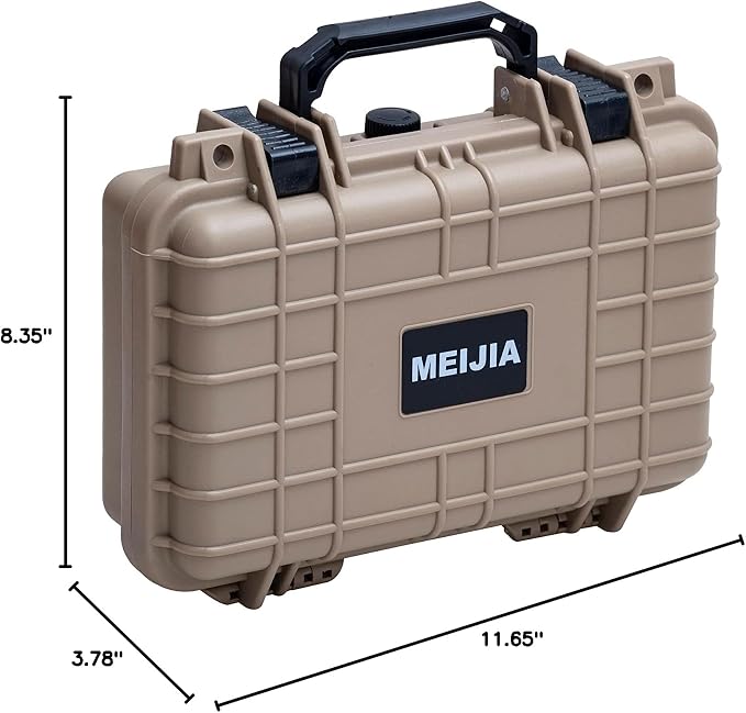 MEIJIA Portable All Weather Waterproof Protective Hard Case, Small Camera Case,Dry Case with Customizable Foam,Fit Use of Drones, Camera,Equipments, 11.65 ”x8.35”x3.78” - Image 8