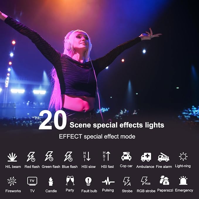 114 LEDs RGB Video Light Wand, Magnetic Handheld Magnetic Tube Light 2500K-9000K CCT & 20 Scene Modes with 3000mAh Battery, 95+ CRI, 120° Beam Angle for Photography YouTube TikTok Vlog - Image 4