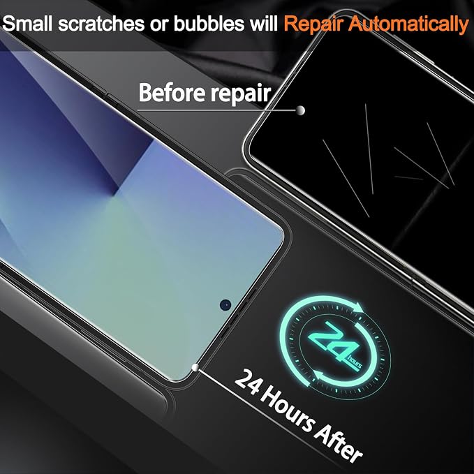 IMBZBK 9 in 1 Screen Protector for Samsung Galaxy Z Flip 7, 3+3+3 Pack | Auto Installation, 3 Inside Flexible Film + 3 Front Tempered Glass + 3 Camera Lens Protector Accessories - Image 7