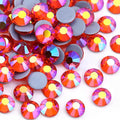Jollin Hotfix Rhinestones Flatback Crystal Gems 8.4mm SS40, Red AB | 144pcs Hot Fix Crystals Glass Rhinestones for Bedazzling, Crafting, Clothes, Shoes & Accessories DIY Decoration by Jollin