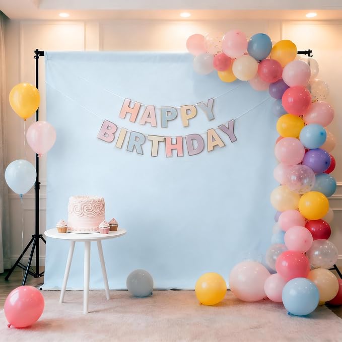 Dusty Blue Photography Backdrop for Photoshoot, Fabric 5x7ft | Polyester Studio Photo Backgrounds, Non Reflective, Easy to Hang, for Portrait Shoot, Product, Party Decor, Video Creation - Image 3