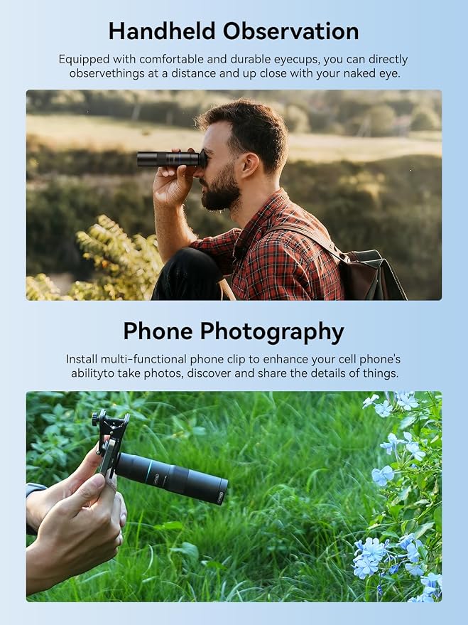 MIAO LAB 10X Telephoto + 200mm Macro Lens for iPhone, 2-in-1 Telephoto & Macro with Universal Clip, Compatible with iPhone 17/16/15/14/13 Series, Samsung, Pixel & Most Android Phones - Image 5