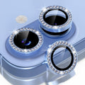 Choiche for iPhone 17 Camera Lens Protector Bling, Diamond-Blue | Ultra HD, 9H Tempered Glass Camera Cover Screen Protector Metal Individual Ring Decoration Accessories, 2-Lens, 6.3-inch by Choiche