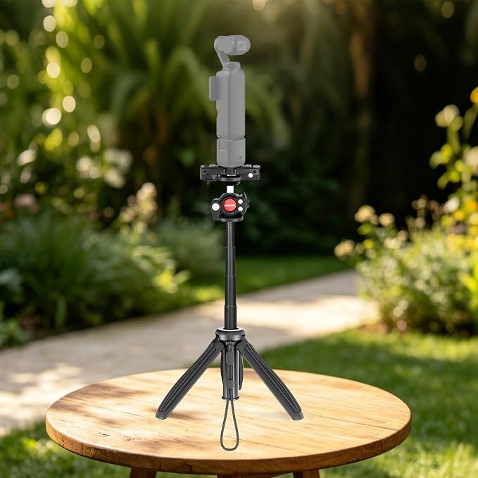 NEEWER TP38 Phone Camera Tripod, 15" Extendable Selfie Stick Metal Stand | Phone Holder, Action Camera Adapter, Compatible with Hero 13 12 11 10 9, 360° Ball Head Travel Tripod for Vlogging - Image 10