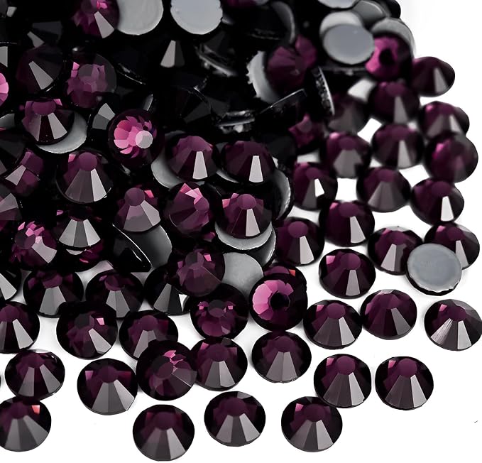 Jollin Hotfix Rhinestones Flatback Crystal 4mm SS16, Amethyst | 576pcs Hot Fix Crystals Glass Rhinestones for Bedazzling, Crafting, Clothes, Shoes & Accessories DIY Decoration by Jollin