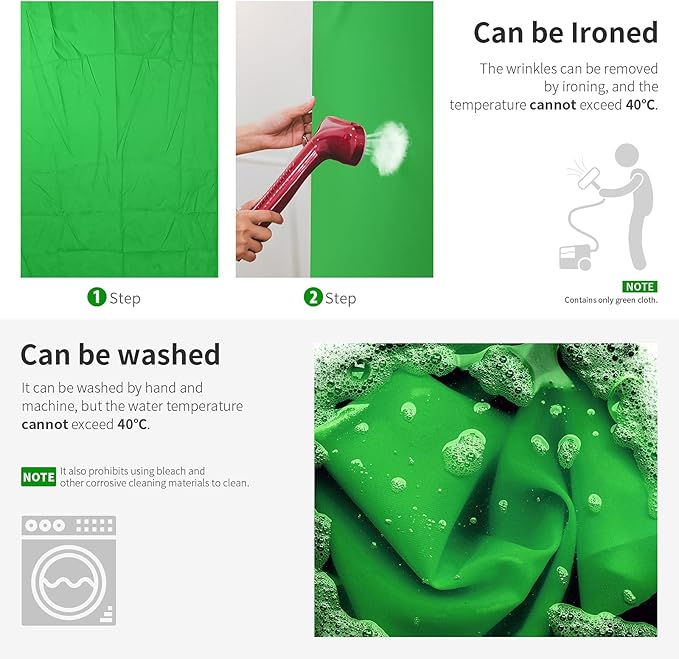 NEEWER 10 x 12FT / 3 x 3.6M PRO Photo Studio Premium Polyester Collapsible Backdrop Background for Photography, Video and Television (Backdrop ONLY) - Green - Image 3