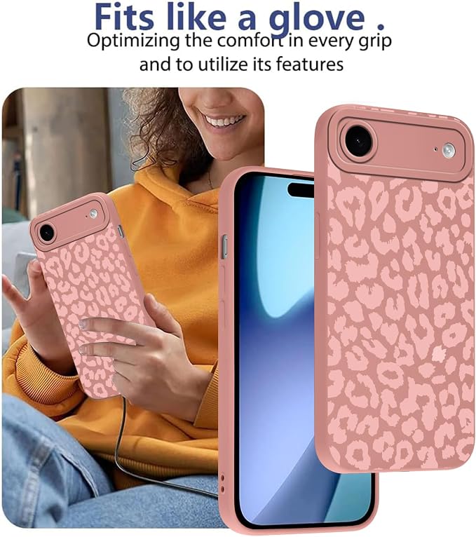 Cute Pink Cheetah Print Phone Case for iPhone Air 6.5" | Aesthetic Leopard Pattern Design Cover Full Camera Lens Protective Shockproof Soft Slim TPU Funda for Women Girls - Image 7