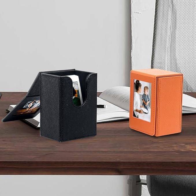 Picture Holder Case for Fujifilm Instax Mini 13/12/11/41/EVO Camera | Mini Film Photo Holder Storage Case for Instax, PU Leather Photo Pouch for 2.15x3.4 inches Films, Can Hold 50+ Films, Black - Image 8