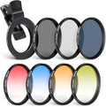 NEEWER 67mm ND + CPL + Star + 4 Graduated Color Filter Set with Phone Lens Clamp Compatible with iPhone 17 16 16e 15 14 Pro Max Plus Android Samsung S25 Ultra by Neewer