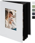 Small 4x6 Photo Album 24 Pockets Linen Cover White | Linen Cover, Front Window, Portable Mini Picture Book, Travel Wedding Memories by Remowith