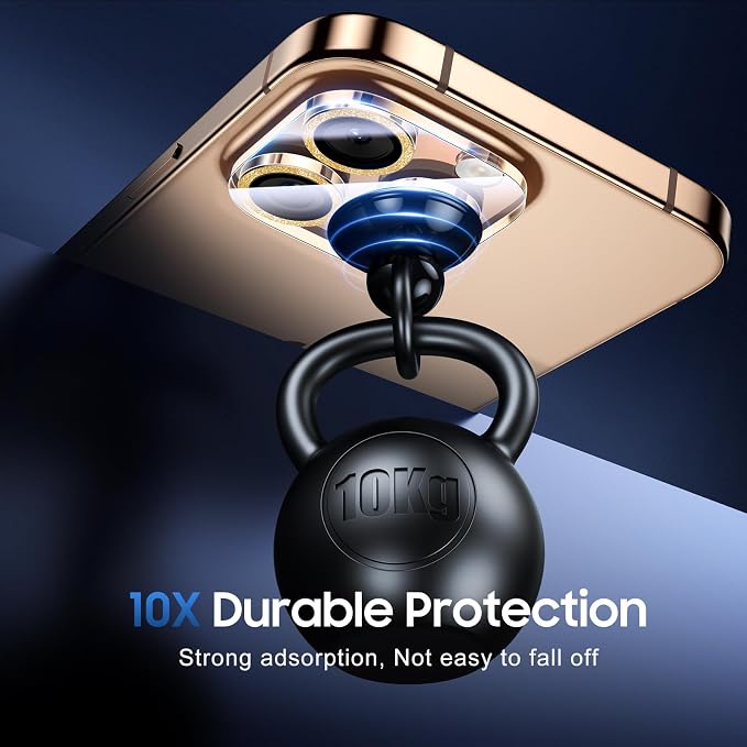 UniqueMe for 3 Pack iPhone 16 Pro/16 Pro Max Camera Lens Protector- Gold | Drop Protection, Case Friendly, 9H Tempered Glass, Camera Cover Screen, Update New Version - Image 2