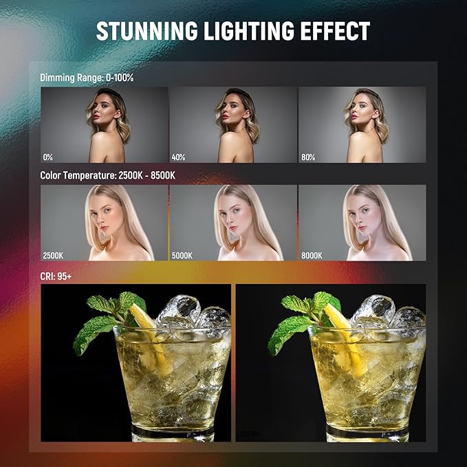 NEEWER TL20C RGB Light Wand Magnetic Handheld Photography Video Light Stick | 2500K-8500K Dimmable, CRI95+, Full Color LED Tube Light Bar with 2550mAh Battery, 17 Light Scenes for Vlog TikTok YouTube - Image 2