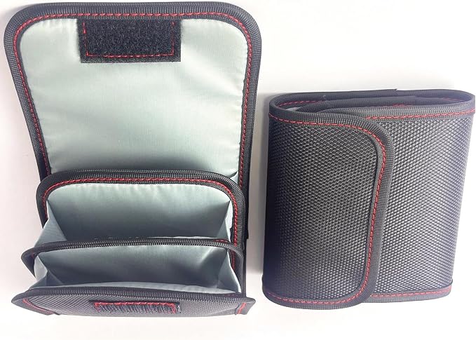 Professional Photography Filter Bag, 3-Pocket Camera Lens Filter Bag Entrainment, Waterproof And Dustproof Anti-Fall Design Suitable for 25mm-82m Filters, Pack of 2 (Red) - Image 8