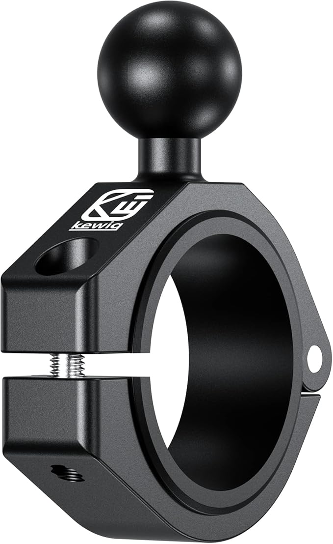 BRCOVAN Aluminum Alloy Large Bar Clamp Mount Base with 1'' TPU Ball | Fit 1.5'' / 1.65'' / 1.75'' / 1.85'' / 2'' Diameter Round Rails, Fit for RAM Mounts B Size 1 Inch Ball Double Socket Arm by BRCOVAN