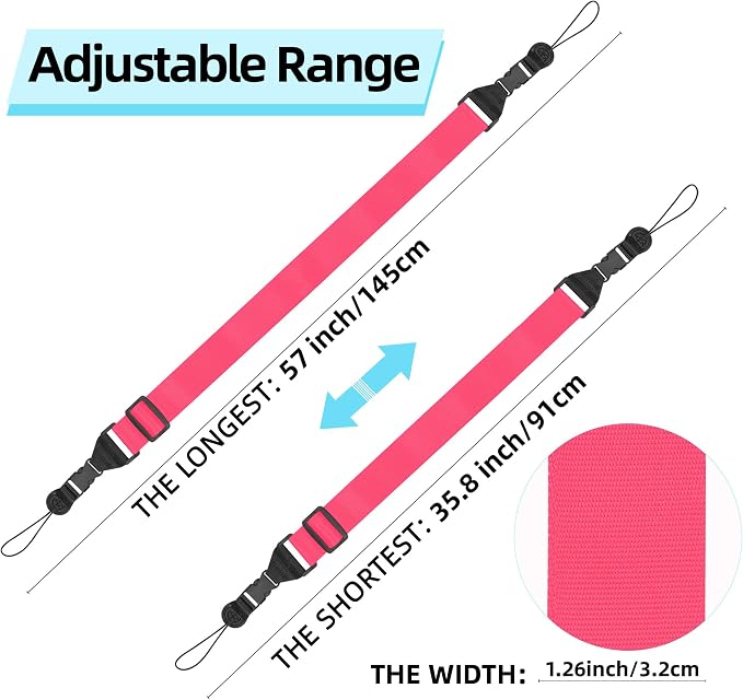Adjustable Shoulder Strap:Comfortable iPad Strap Nylon Neck Lanyard for iPad/Samsung Tablet Case,Camera Binocular Crossbody Laptop Luggage Bag(Pink) | for iPad/Samsung Tablet Case,Camera Binocular Crossbody Laptop Luggage Bag - Image 2